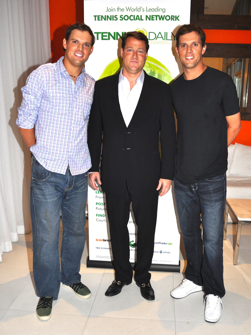 The Bryan Brothers and Sean Wolfington at the Icon Brickell Tennis Daily Party