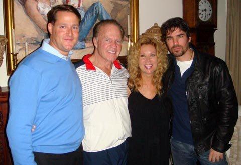 Sean Wolfington (Financier and Producer), Frank Gifford (NFL Legend and Commentator), his wife Kathie Lee Gifford (Former Talk Show Host, Actor, Entertainer, Playwright, and Author) and Eduardo Verastegui (Actor and Producer)