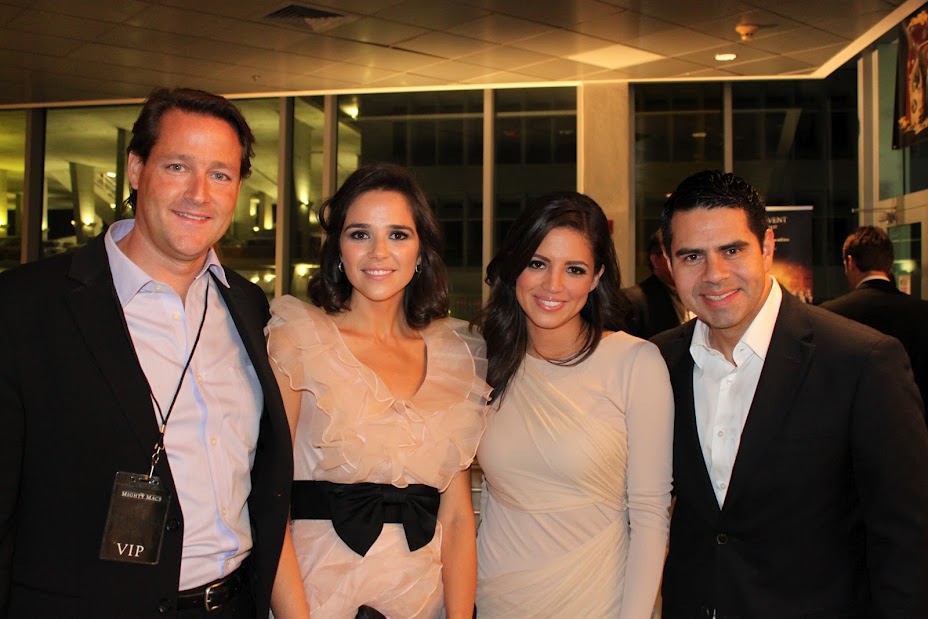 Sean Wolfington (Financier and Producer), Ana Wolfington, Pamela Conde and Cesar Conde (President of Univision)  
