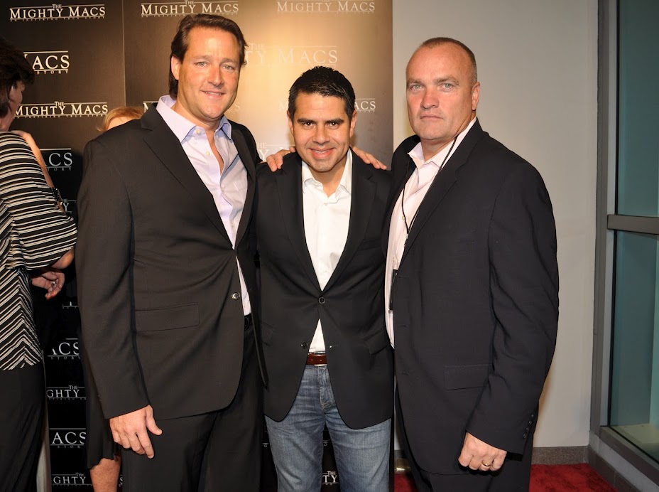 Sean Wolfington (Financier and Producer), Cesar Conde (President of Univision) and Tim Chambers (Director of The Mighty Macs)  